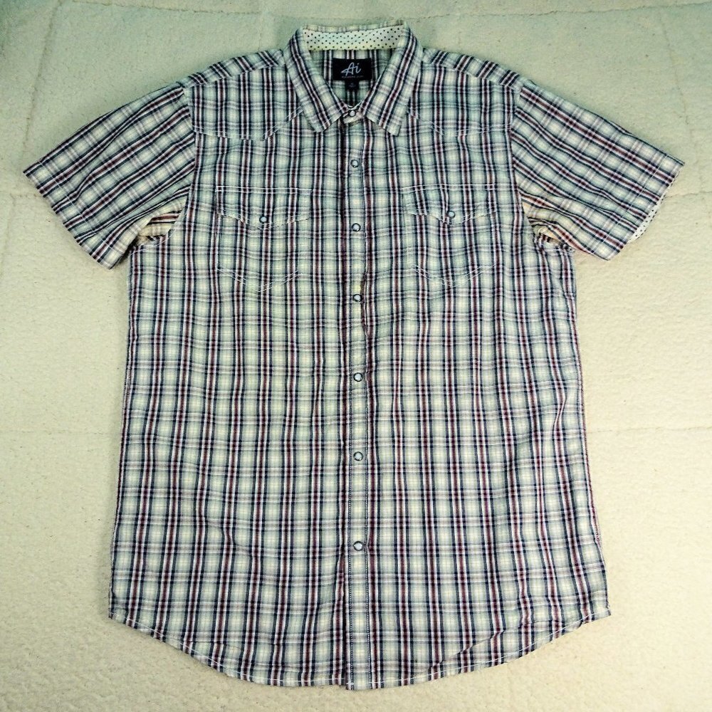 Authentic Icon Pearl Snap Shirt Size X-Large